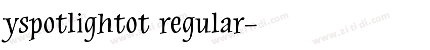 yspotlightot regular字体转换